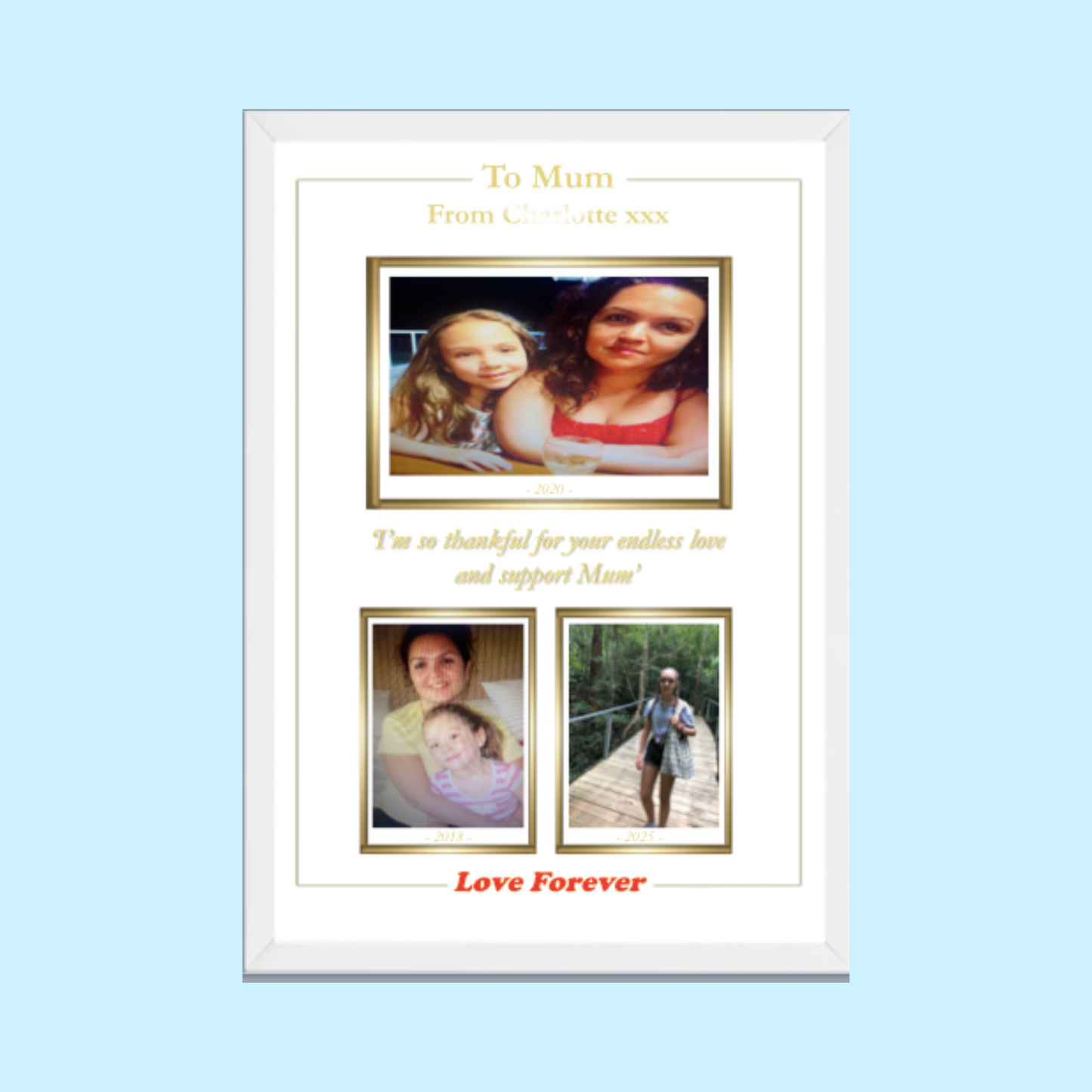 A3 Size Family Photo Collage