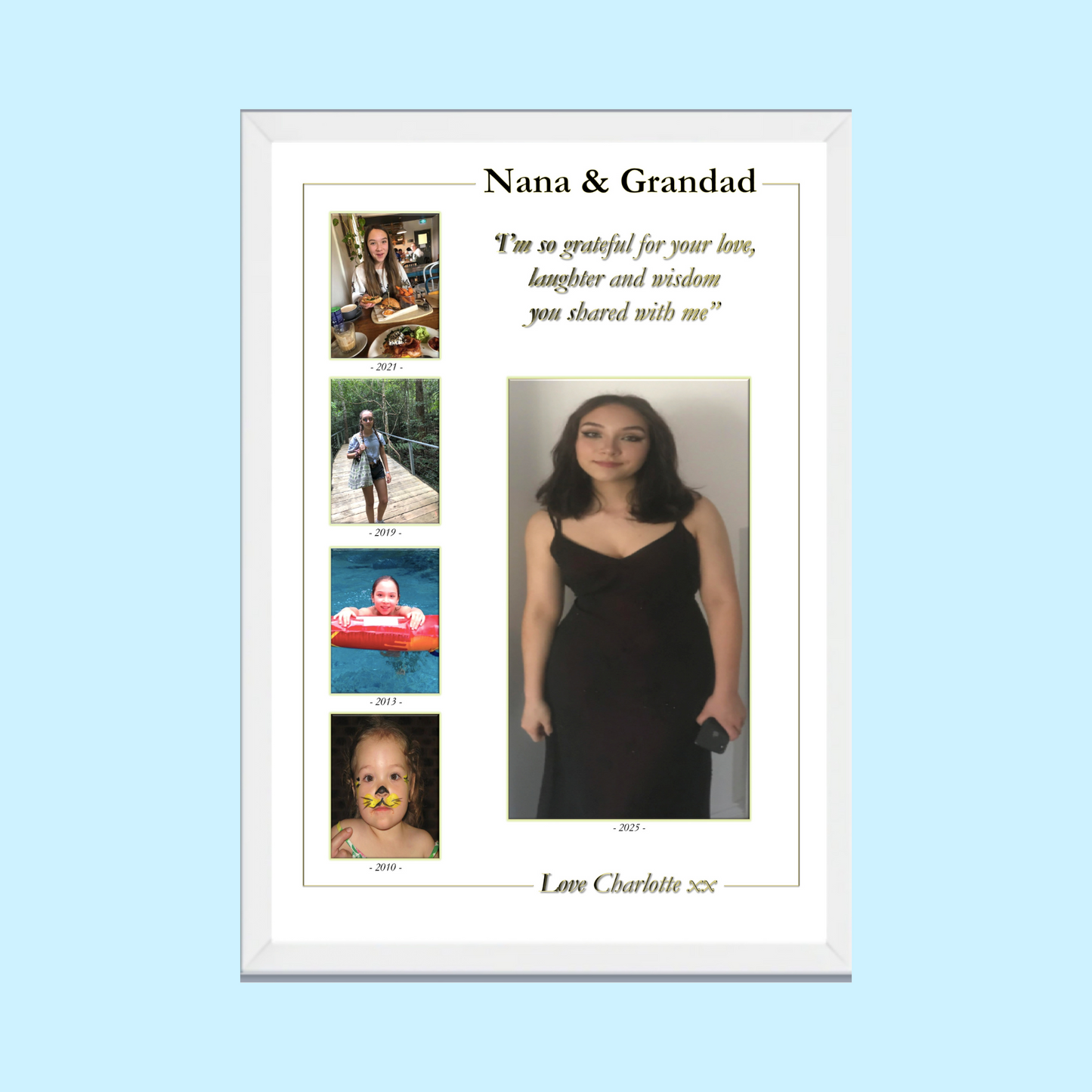 A2 Size Family Photo Collage